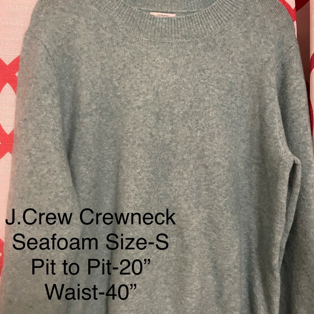 J. Crew Womens Size-M Seafoam Crewneck Sweater